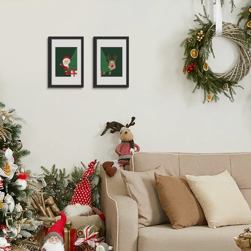 Set of 5 8x12 Picture Frame Display Pictures 6x8 with Mat or 8 x 12 Without gallery