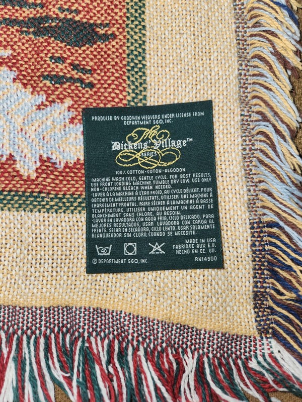 Dickens Village Goodwin Weavers Dept. 56 Throw Blanket Victoria Station gallery