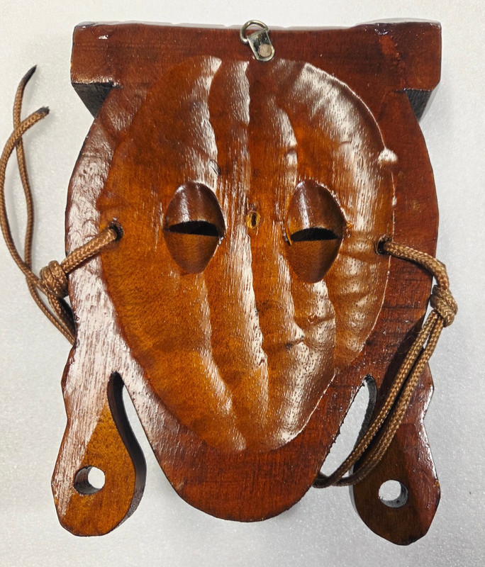 Korean Hahoe Bride Folk Art Hand Carved Wooden Face Mask Wall Decor gallery