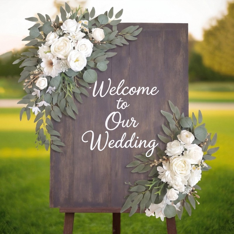 Wedding Arch Flowers (Pack of 2), Artificial Flower for Wedding Decor Garland gallery
