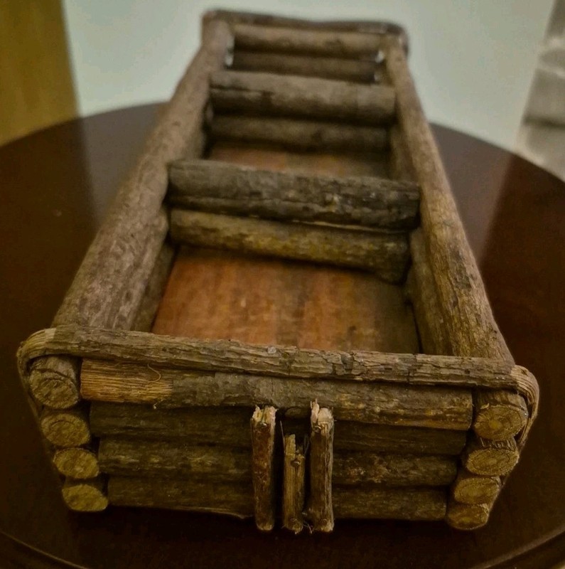 Rectangle Rustic Stick Twig Backet 12 Inches Long 5 Inches Wide 2 1/2 Deep gallery