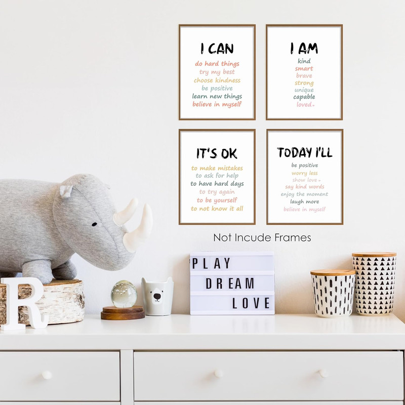 Positive Affirmation Wall Decor, Inspirational Motivational Quote Wall Art Print gallery