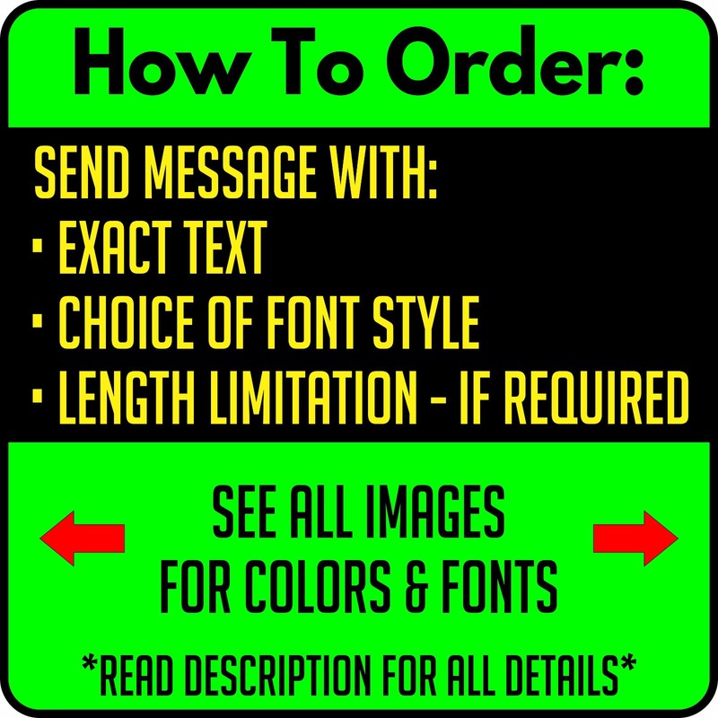 Personalized Custom Decal Vinyl Lettering Text Sticker for Car Truck Window Wall gallery