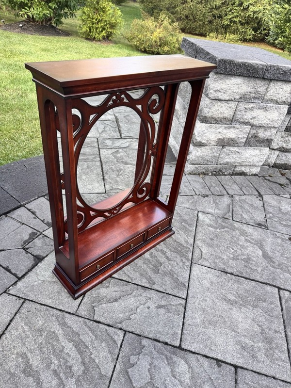 Bombay Co Wooden Vanity Mirror Table Top / Wall Hanging with Drawers 32x24x7”