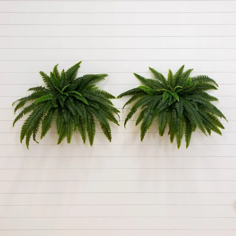 48″ UV Resistant Artificial Boston Fern (Indoor/Outdoor) – Set of 2