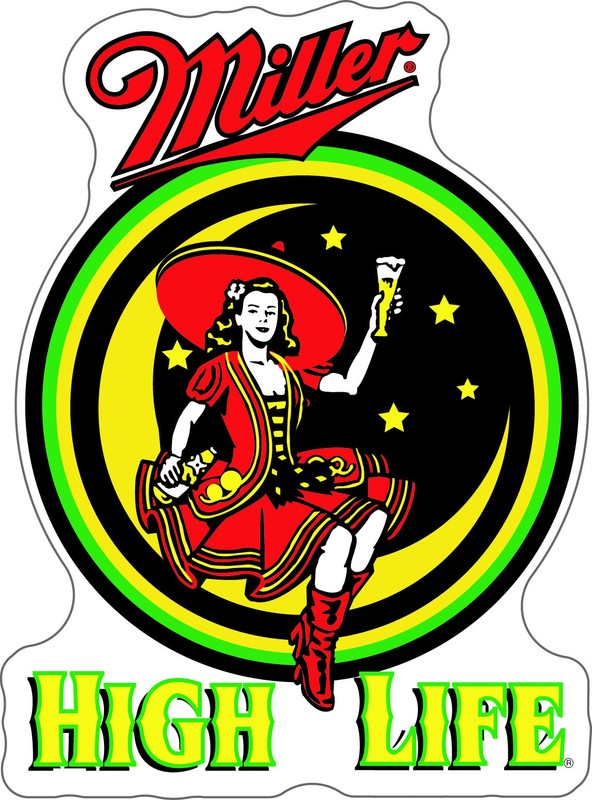MILLER High Life Sticker Decal *DIFFERENT SIZES* Beer Bumper Window Bar Wall