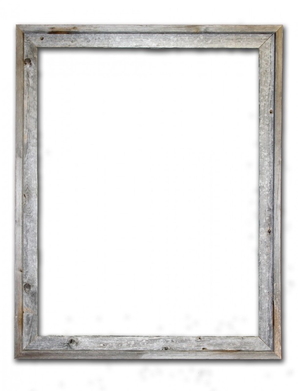 24×30 – 2″ Wide Signature Reclaimed Rustic Barn Wood Open Frame No Glass or Back