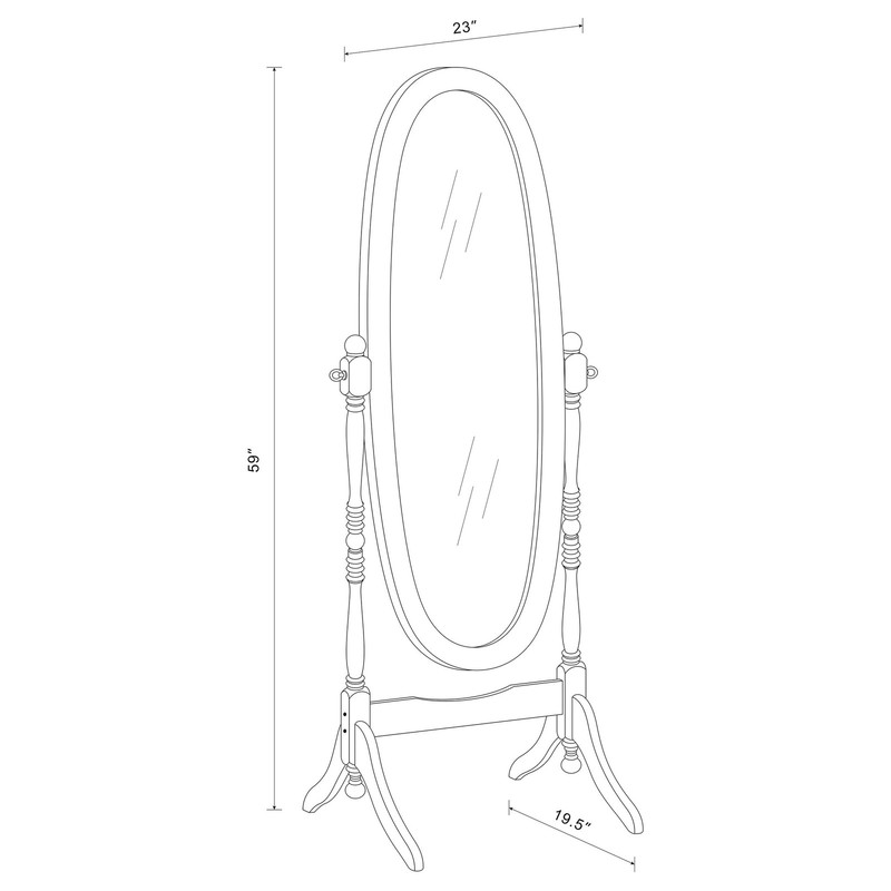 Coaster Home Furnishings - Foyet - Wood - Cheval Standing Mirror with Swivel ... gallery