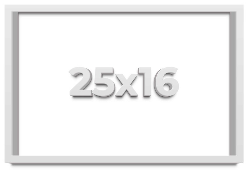 25×16 Shadow Box Frame White | 1 Inches Deep Real Wood Contemporary Shadowbox Di