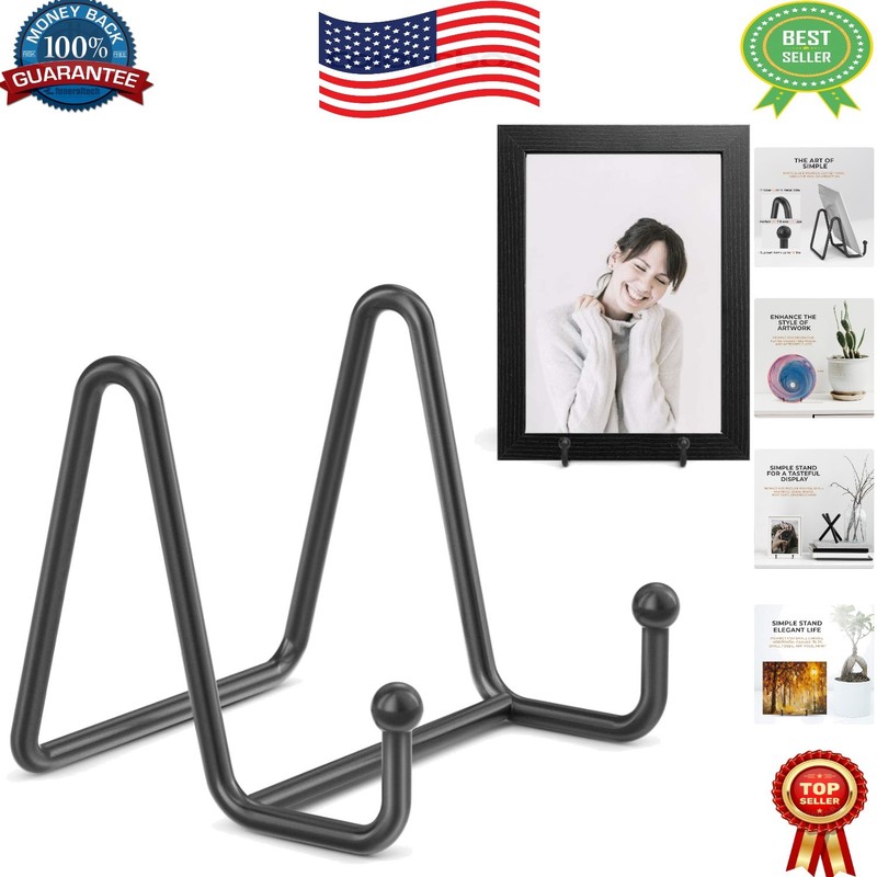 Quality 3-Inch Metal Plate Holder Stand – Elegant Matte Finish, 2-Pack