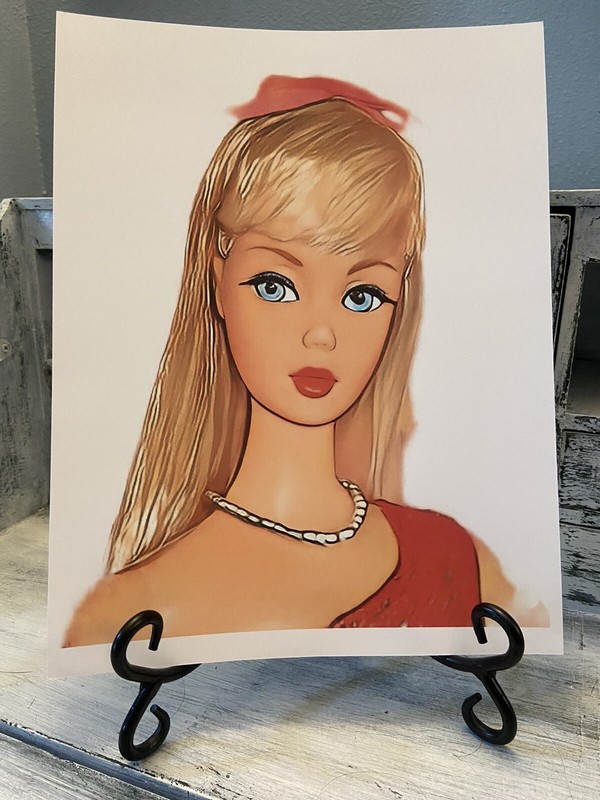 RETRO BARBIE 8x10 Portrait Art Print Bundle Set Of 3 - SILKSTONE BARBIES gallery