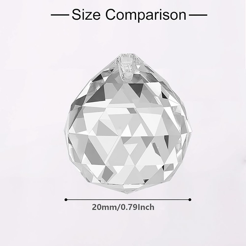20mm Clear Crystal Prism Pendant Hanging Crystal Feng Shui Ball Prism Pendant gallery