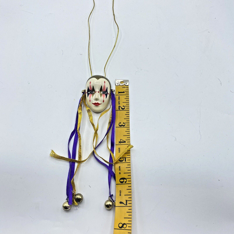 Vintage Brinn's Ceramic Mask Hanging Made In Korea Mardi Gras 2" gallery