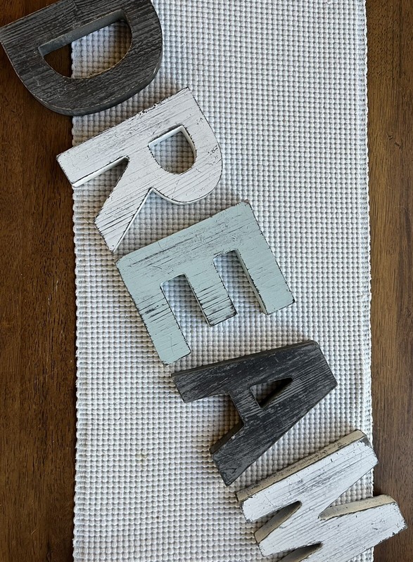 5 WOOD Letters D, R, E, A, M / Girls, Baby Decor, Lettering,Dream (6”x4”x2 3/4”)