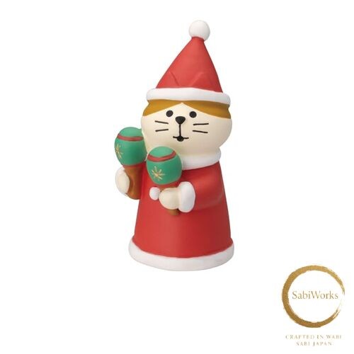 New Decole concombre Santa Cat Maracas Approx. 27 x 27 x 55mm (ZXS-35003X)