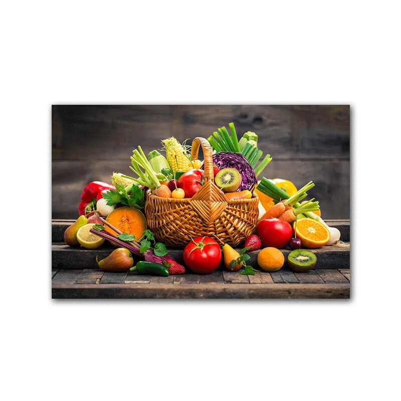 Kitchen Fruit and Vegetable Canvas Painting Poster Living Room Home Decor