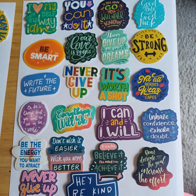 5 Random Assorted Positivity Stickers Good Vibes Positive Energy gallery