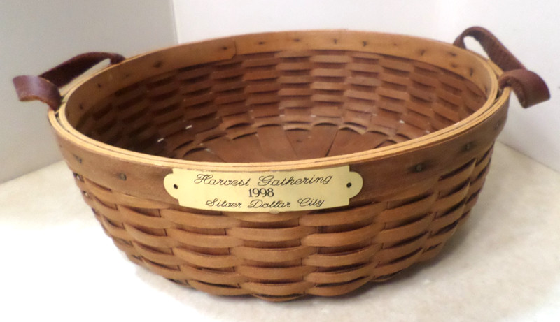 Rare 1998 Silver Dollar City Limited Edition Gathering Basket, Signed #48/50