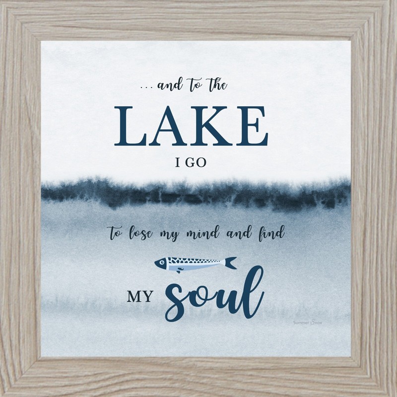Lake Wall Art – "And to the Lake I Go" – Framed Cabin Decor by Summer Snow gallery