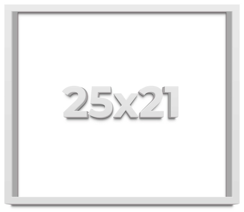 25×21 Shadow Box Frame White | 1 Inches Deep Real Wood Contemporary Shadowbox Di