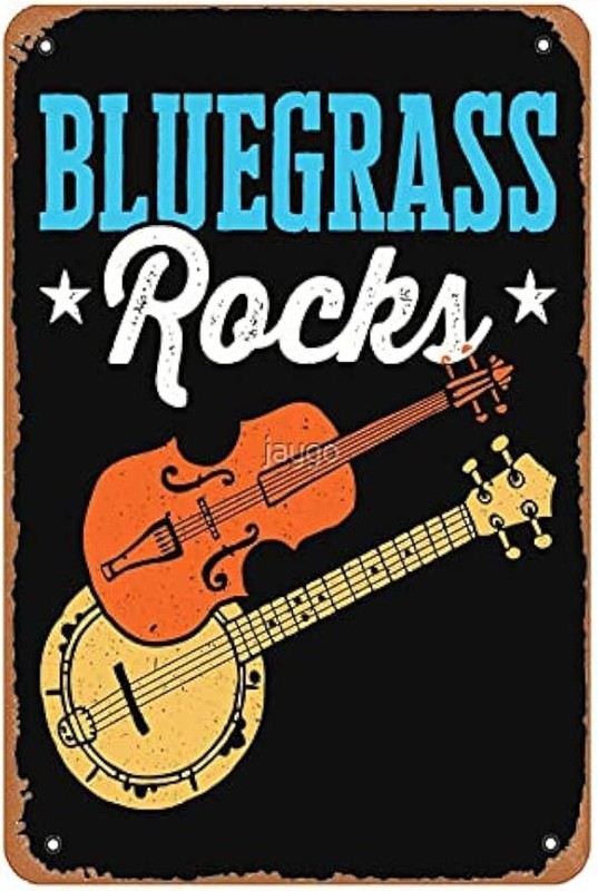 Vintage Music Sign Bluegrass Country Musician Aluminum 8×12 Funny Sign
