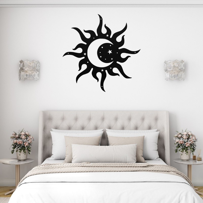 Sun and Moon Metal Wall Art Sign Home Decor Great Gift for Astrology Lovers gallery