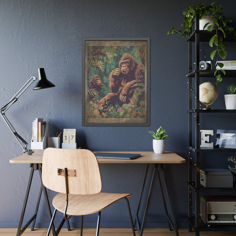 Vintage SASQUATCH Nature Wall Art, BIGFOOT Botanical Decor, Ape Gorilla Flower gallery