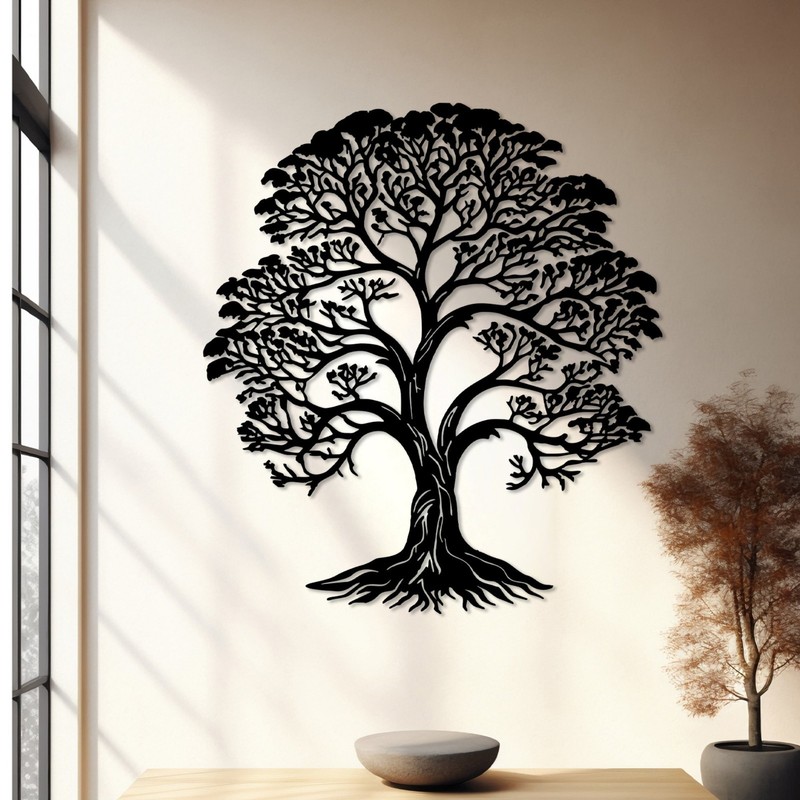 Oversized Tree of Life Metal Wall Art: Modern Farmhouse Decor gallery