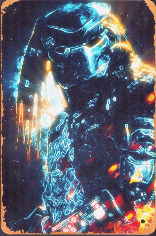 Predator Illuminated – Science Fiction Action Movie Tin Metal Sign