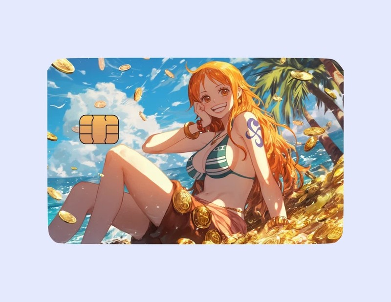 One Piece Anime-Inspired Themed Debit Card Credit Card Skins Debit Credit_Nami