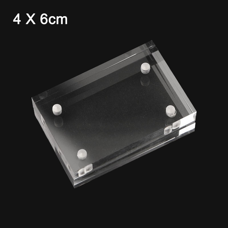 Transparent Acrylic Photo Frame Magnetic Poster Display Stand Thick 10+10mm