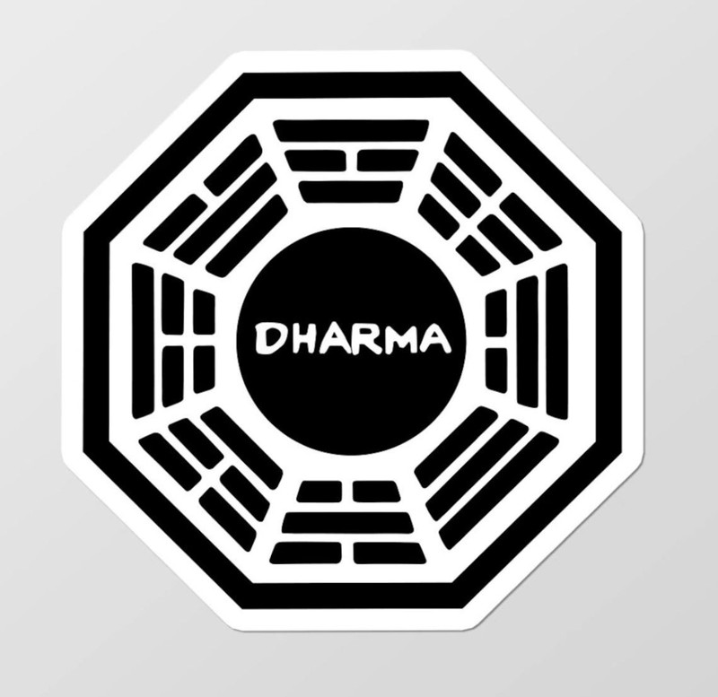 Lost ~ Dharma Initiative ~ 2″ Vinyl Sticker ~ Hurley Jack Oceanic TV Show