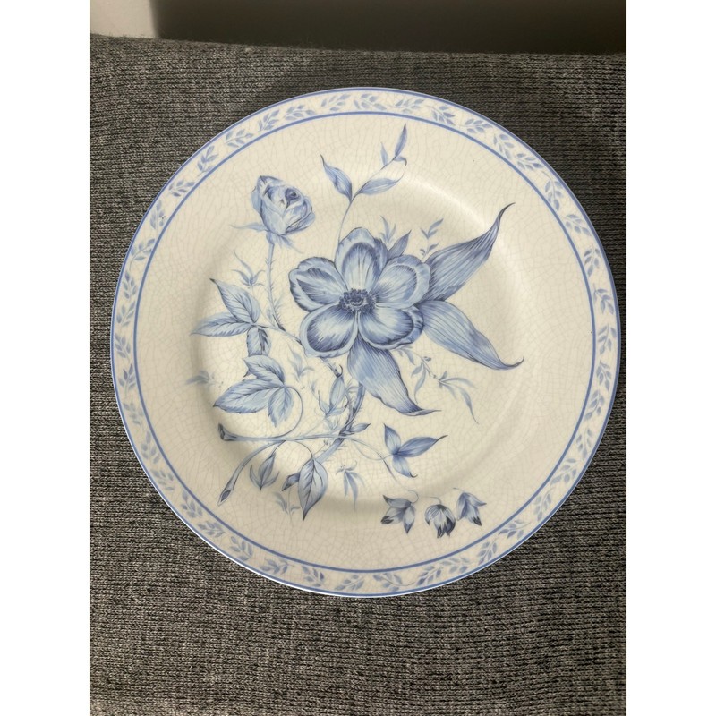 VTG American Atelier At Home French Floral 5091 Porcelain Decor Plate 8” Crazing