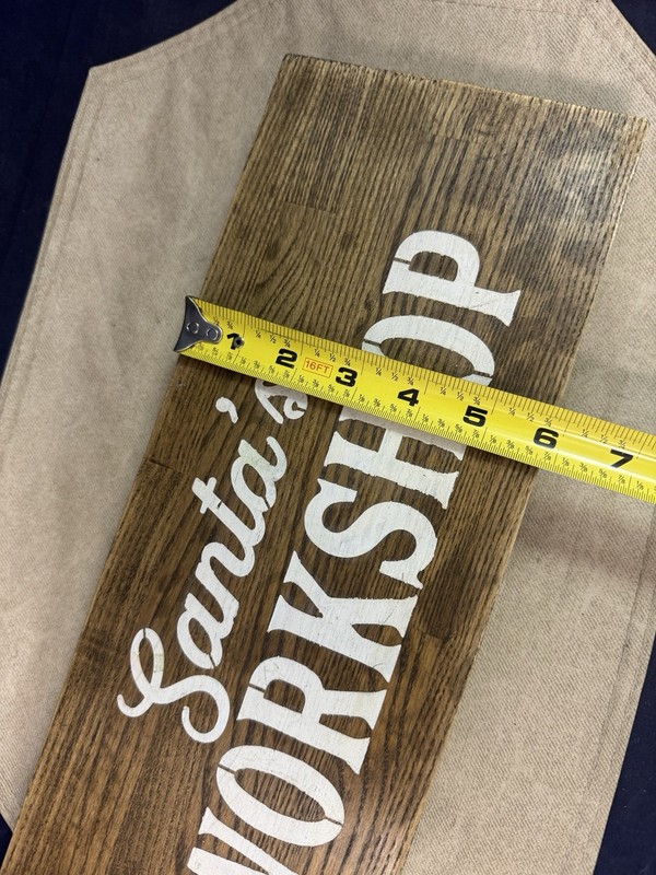Santa’s Workshop Wooden Sign - 1 1/2 x 5 13/16 x 16 Inches gallery