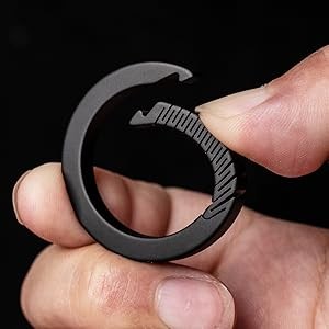 Titanium Round Carabiner Clip, Spring Hook Key Chain Ring, Small Keyring gallery