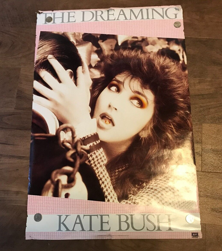 VERY RARE 1982 KATE BUSH THE DREAMING 20” X 30” ORIGINAL PROMO POSTER limited ed