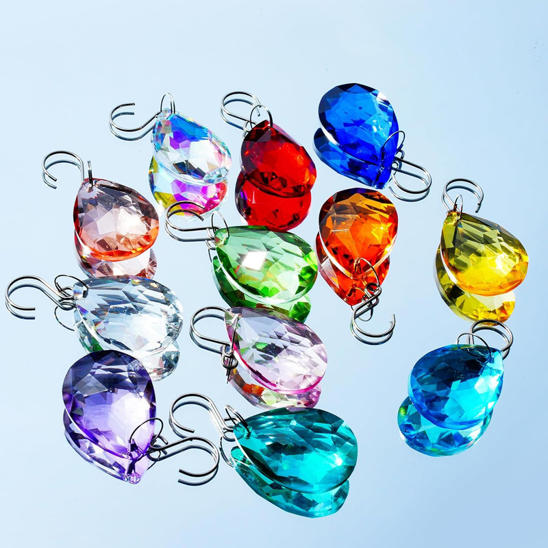12Pcs Prisms Hanging Crystals 38Mm Multicolor Bauhinia Mix-Color gallery