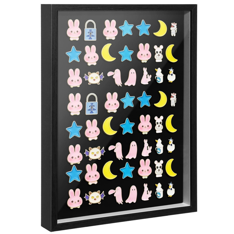 Pin Display Case – 16.5 x 12.5 in Large Enamel Collection Black