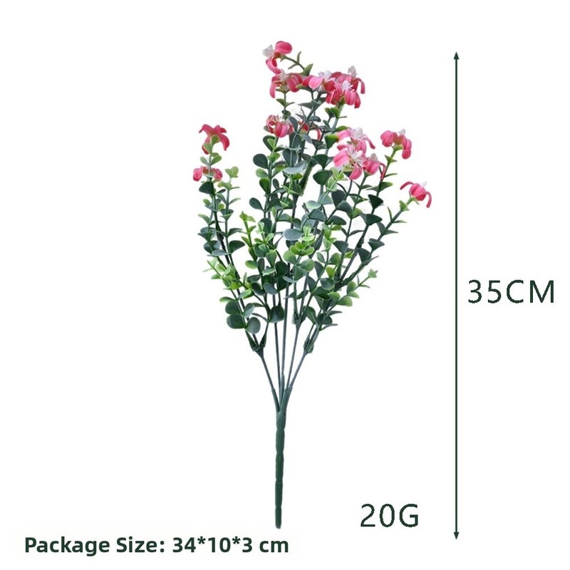 Fake Baby's Breath Potted Plant Arrangement Lifelike Silk Plastic Flower Decor gallery