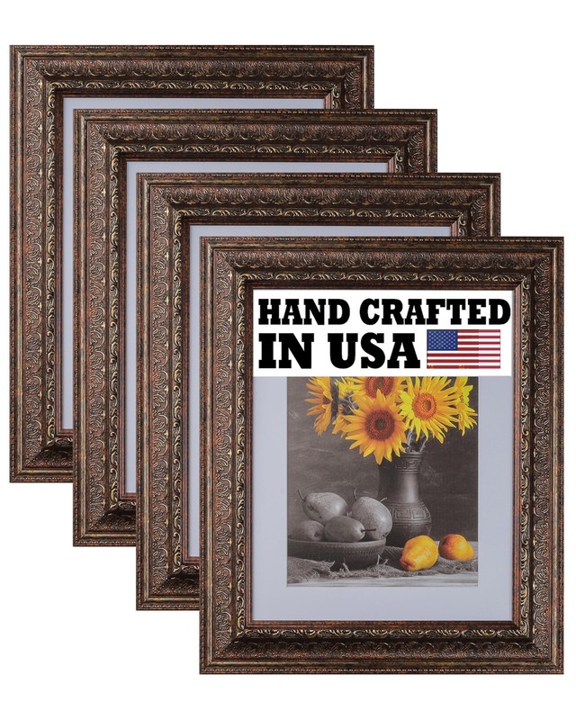 4-Pack Custom Picture Poster Frame 3-1/2″ Bronze Ornate 16×20 24×36 104-052