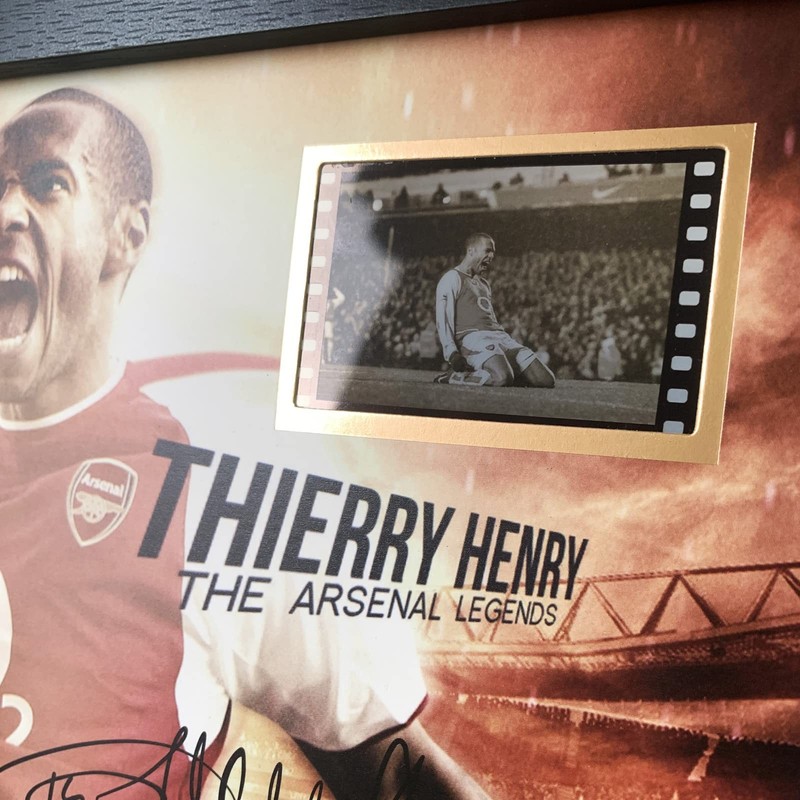 Signed Soccer Thierry Henry Photo Desktop Framed Poster 8x6 Inches,with 1x35m... gallery