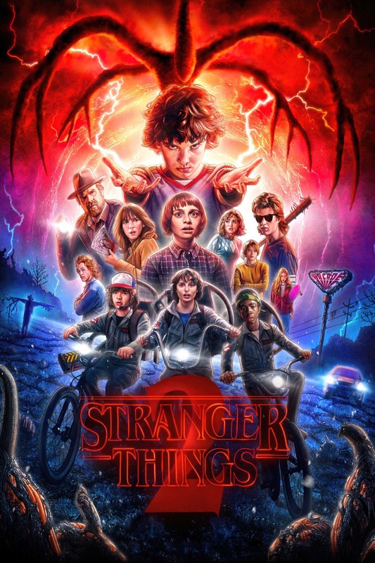 STRANGER THINGS 2 ORIGINAL ART CAST TV SERIES SHOW OFFICIAL PRINT PREMIUM POSTER gallery