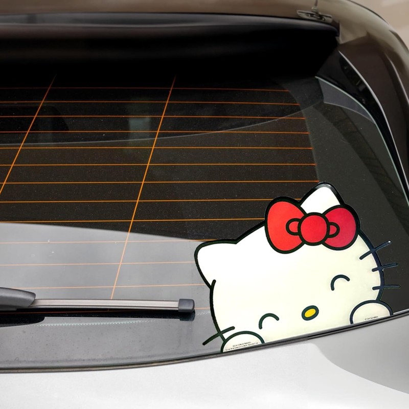 Officially Licensed Hello Kitty Large Car Sticker Decal - Waterproof, 9" Lenticu