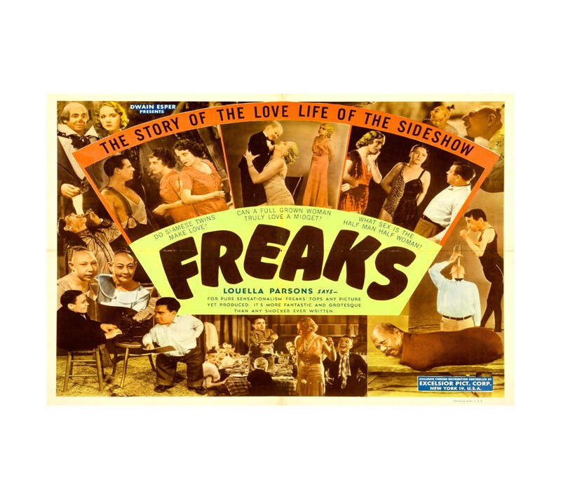 1949 Freaks (Excelsior) Pop Culture Poster or Canvas Home Decor Art Print