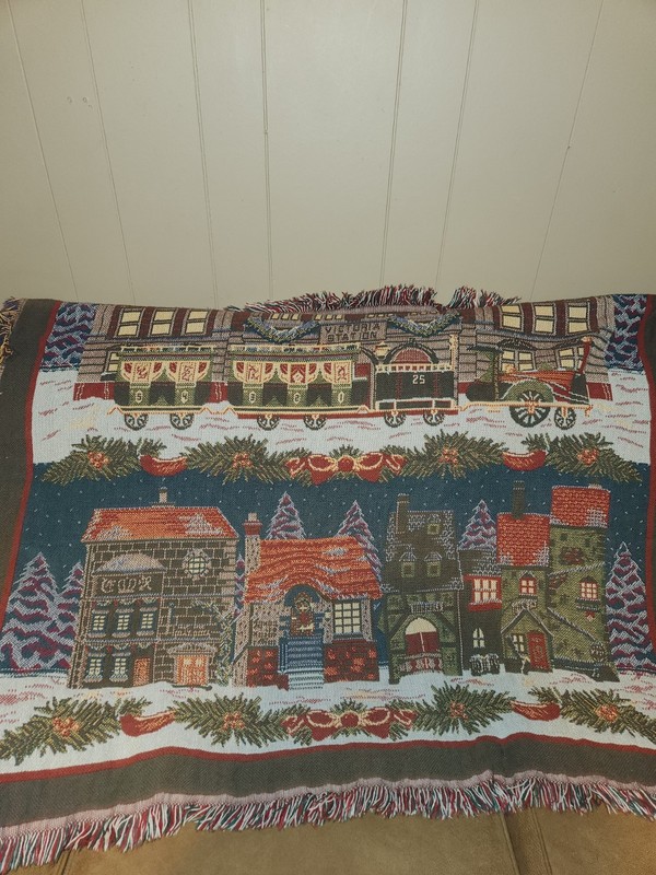 Dickens Village Goodwin Weavers Dept. 56 Throw Blanket Victoria Station gallery