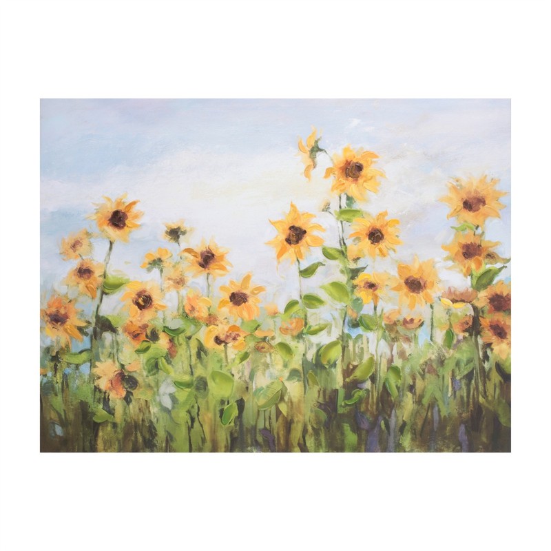 Sunflower Field Canvas Wall Art 32″L