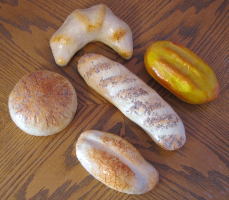 Fake Bread Dinner Rolls Croissant – 5 pieces – Decoration