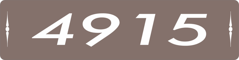 Personalized Aluminum Metal Address Sign Customized With Custom Number 4" x 18" gallery
