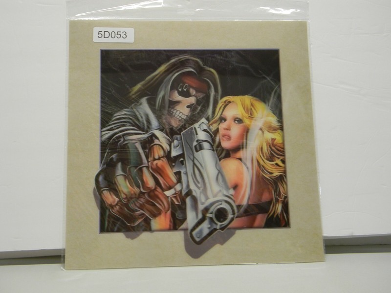 Grim Reaper & Woman 3D lenticular holographic picture #5D053 15 1/2″ x 15 1/2″