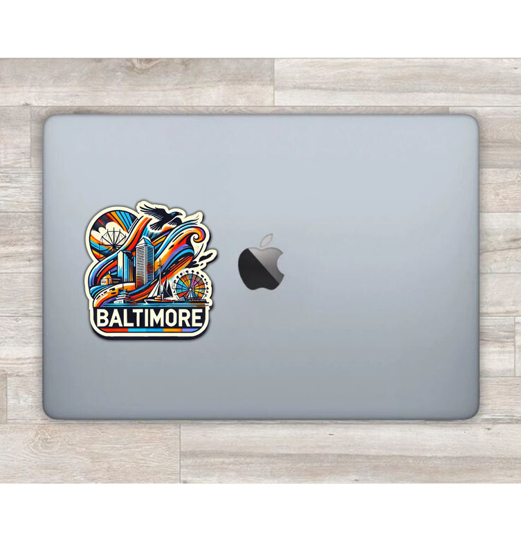 Baltimore Maryland Fridge Magnet or Laptop Sticker gallery